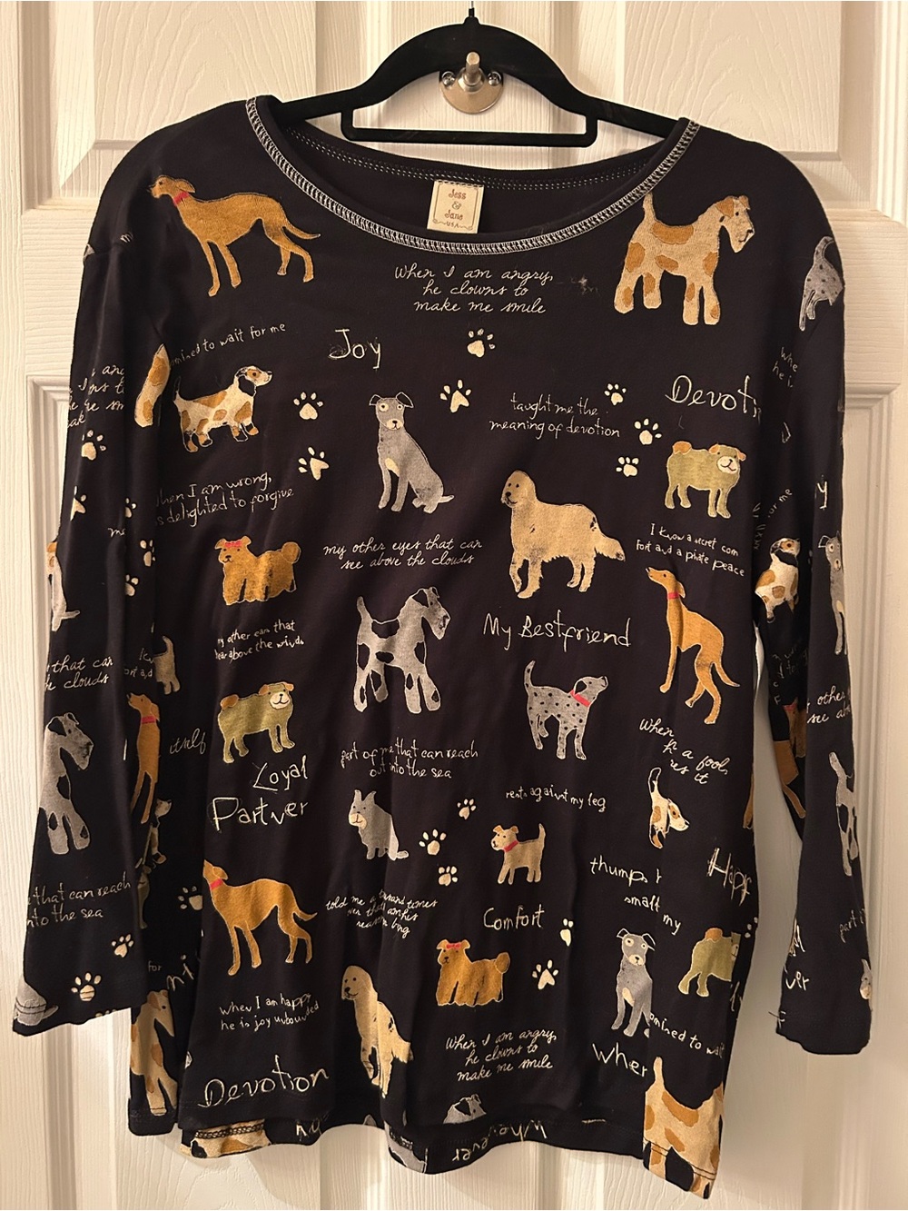 MY BEST FRIEND" FOR DOG LOVERS TOP IN BLACK/MULTI